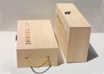 Handmade Decorative Personalised Wooden Wine Box Plywood Material For Double