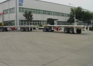 Wholesale 60T Payload 80ft Flatbed Semi Trailer Combination with draw bar dolly trailer from china suppliers