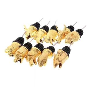 Wholesale Metal Animal Head Wine Pourer Zinc Alloy Material Customized from china suppliers