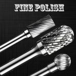 14 Rotary 3mm 6mm 1" Diameter End Cut Carbide Rotary Burr Shank Nail Drill Bits
