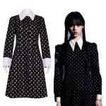 Women's Wednesday Addams Black Skirt Halloween Cosplay Costume for Stage