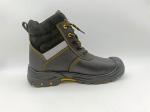 Slip Resistant Winter Insulated Work Boots Brown Leather Steel Toe Shoes For Men