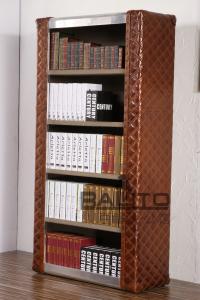 Wholesale classical old style antique leather bookcase furniture from china suppliers