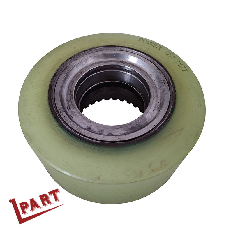 10 Inch Forklift Drive Wheel Forklift Heavy Duty PU Caster Wheels For 7FBR 2T 3T