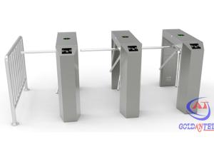 Wholesale RFID Tripod Turnstile Gate Mechanism , Stainless Steel entrance security systems from china suppliers