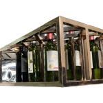 Non Faded Stainless Steel Metal Fabrication Mirror Surface Metal Wine Rack Rose