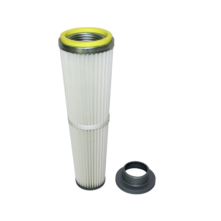 White Polyester Pleated Bag Dust Collector Filter Cartridge 20cm-350cm Height