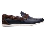 Flat Classic Mens Slip On Leather Sneakers Twill Lining Black Casual Loafers