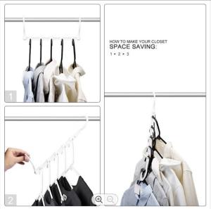 Wholesale Plastic Closet Space Saving Wardrobe Clothing Magic Hangers Organizer for Cloths from china suppliers