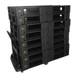 1200*800*140mm ESD Stacking Black Plastic Electronic Pallet For Industry