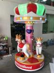 Attractive 3 Seats Mini Fairground Rides Small Carousel Merry Go Round For