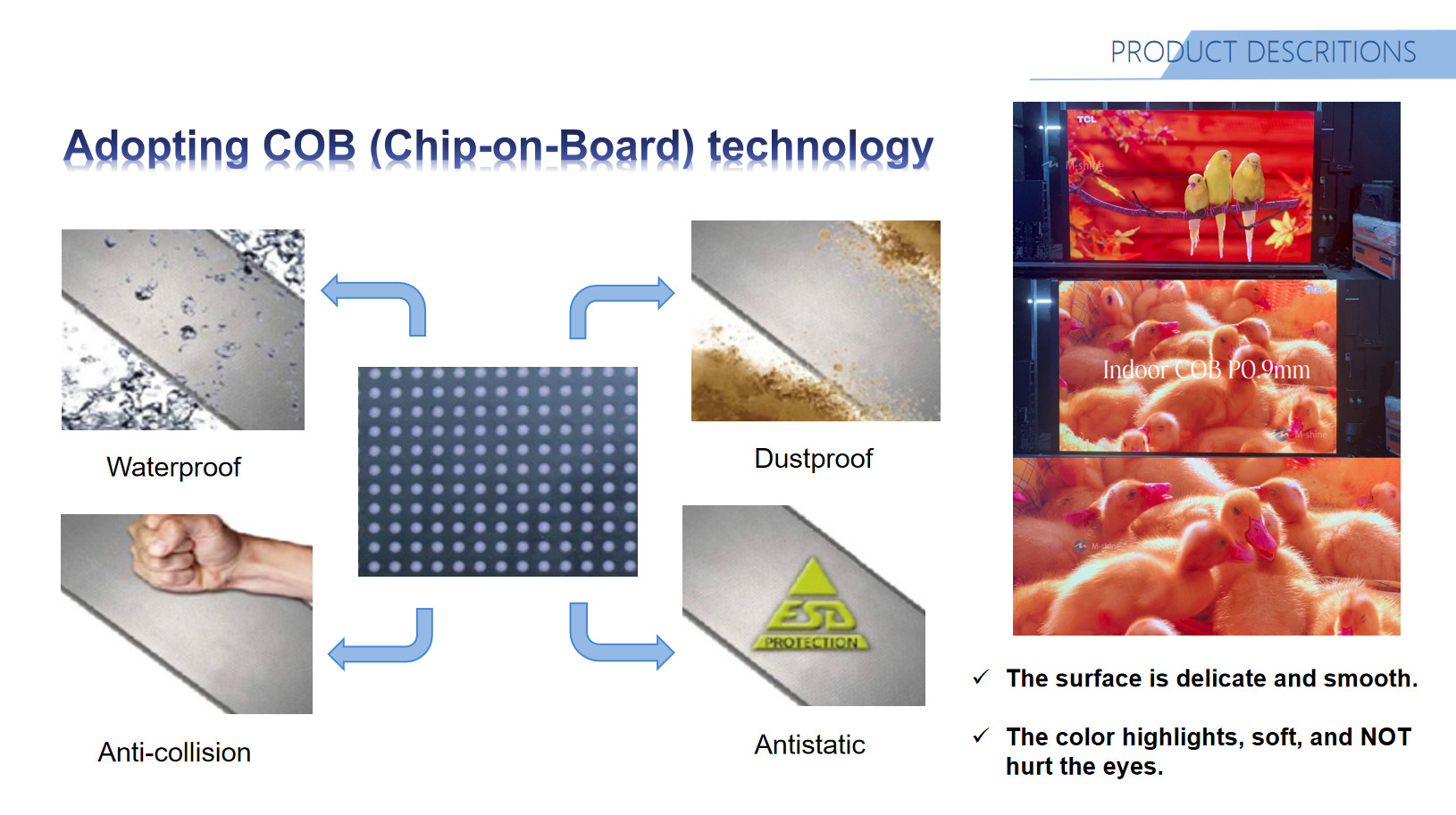 All In One Frame-free Digital Poster Full Flip-chip Common Cathode Mini LED COB Poster Screen