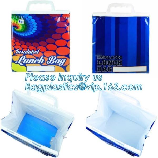 Outdoor square aluminum foil food thermal freezer cooler lunch insulation bag,Foil Cooler Bag Thermal Bag for Fruit Choc