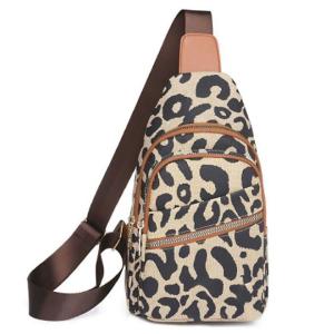 Wholesale Women'S Leopard Print Chest Bag Customizde Logo Outdoor Crossbody Bag from china suppliers