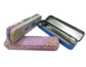 Wholesale Vintage Rectangular Tin Box Stationery Packaging Tin Can Pencil Holder from china suppliers