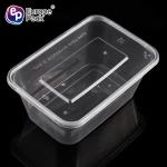 Household plastic food storage container take away pp lunch box 1000ml