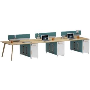 Wholesale Commercial Furniture Modern Solid Wood Staff Desks and Chairs for Finance Workstation from china suppliers
