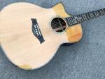 Left handed Cutaway 916 Acoustic guitar,Solid spruce top,Factory Ebony Fretboard