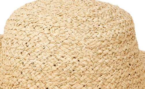 Raffia wave shape brim sun hat raffia straw hat