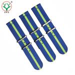 Two Layer Nato Nylon Strap Watch Bands 24mm Double Color