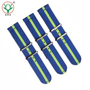 Wholesale Two Layer Nato Nylon Strap Watch Bands 24mm Double Color from china suppliers