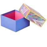 Periwinkle Marbled Medium Square Gift Box 7" Foldable Gift Box