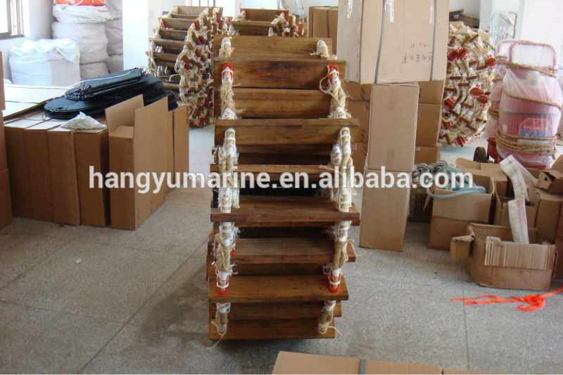 Marine ship wooden material embarkation rope ladder sale