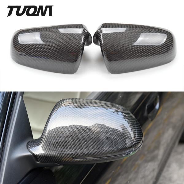 Twill Weaven Carbon Fiber Mirror Cover Caps Audi A4 B9 S-Line S4 A5 S5 RS5 2 4