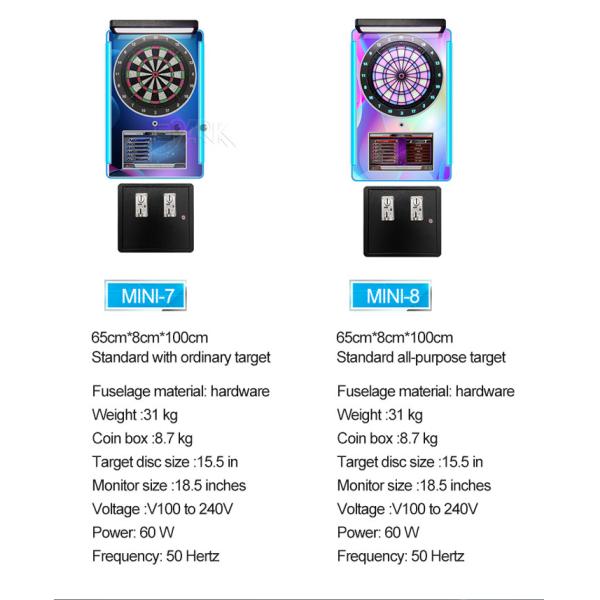 60W 50HZ Mini Darts Sports Game Machine For Entertainment