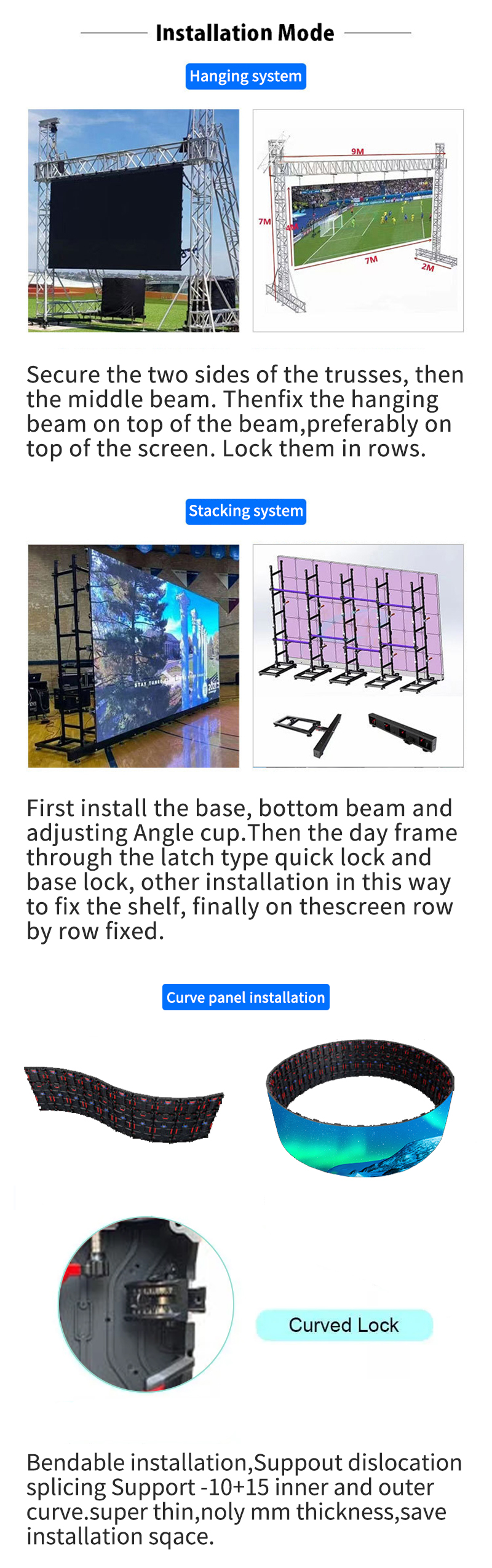 CE ROHS FCC Certified P2.6 P2.9 P3.91 P4.81 LED Advertising Digital Display Board for Outdoor Video Wall