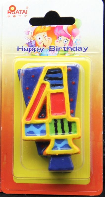 100% Handmade 50th Number Birthday Candles With Colorful Paintings No Virus