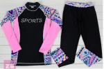 2019 UV Protection Swimming suit for women long sleeve and legs swimwear shorts