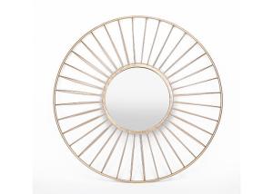 Wholesale Layered Round Gold Metal Frame Decorative Wall Mirror 28 by 28 by 5 inch from china suppliers