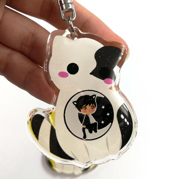 Promotional Custom Print Clear Epoxy Resin Glitter Cute Animal Acrylic Anime