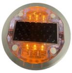 2.5V Dia 136mm Solar Road Marker 57 Ton Weight Resistance For Parkway Safety