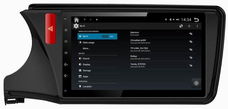 Ouchuangbo auto radio DVD player for Honda City 2015 with 3G wifi SWC Cortex A9 Quad core Android 4.4 System