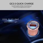 Qualcomm quick charge 3.0 car usb charger, universal car charger for phones, top