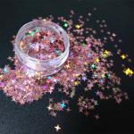 Holiday Holographic Glitter Cross Star Shapes Polyester for School Valentine's