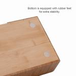 Portable Bamboo Office Supplies Bamboo Office Desk Organizer Holder Stand