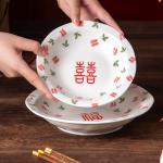 Ceramic Dinnerware Gift Set For 6 People Chinese Sustainable Porcelain Plates
