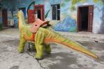 Realistic Animatronic Dinosaur Kids Car High Durability With Anti Fading Skin