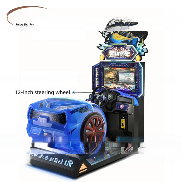 Customizable Kids Car Racing Game Simulator Machine With 26 Inch Screen