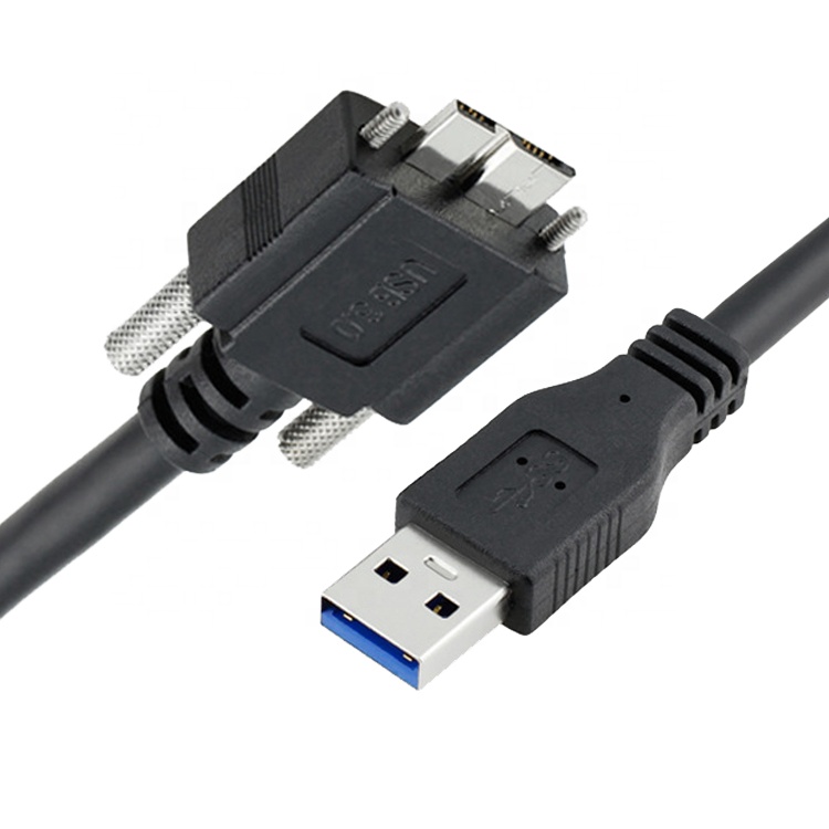 High Speed 5Gbps Screw Panel Mount Micro B USB 3.0 Extension Cable