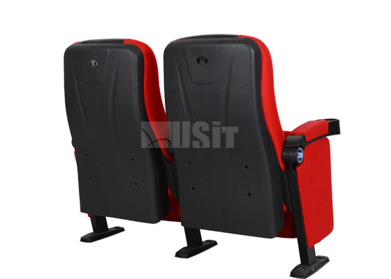 Black PU Headrest Theater Room Seating , Theater Seating Furniture Modern Style