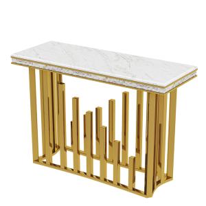 Wholesale Wholesale Stainless Steel Console Tables With Premium Marble Tops from china suppliers