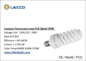 Wholesale T4 CFL LED Light E27 32W Full Spiral Lamps For Home Lighting SDCM &lt; 5 from china suppliers