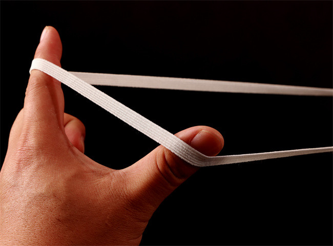 7mm Earloop Elastic Cord Ribbon Flat Stretch Cord 5rib For Cup Mask