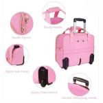 Women Travel Carry On Weekender Trolley Bags Business Laptop Rolling Briefcase