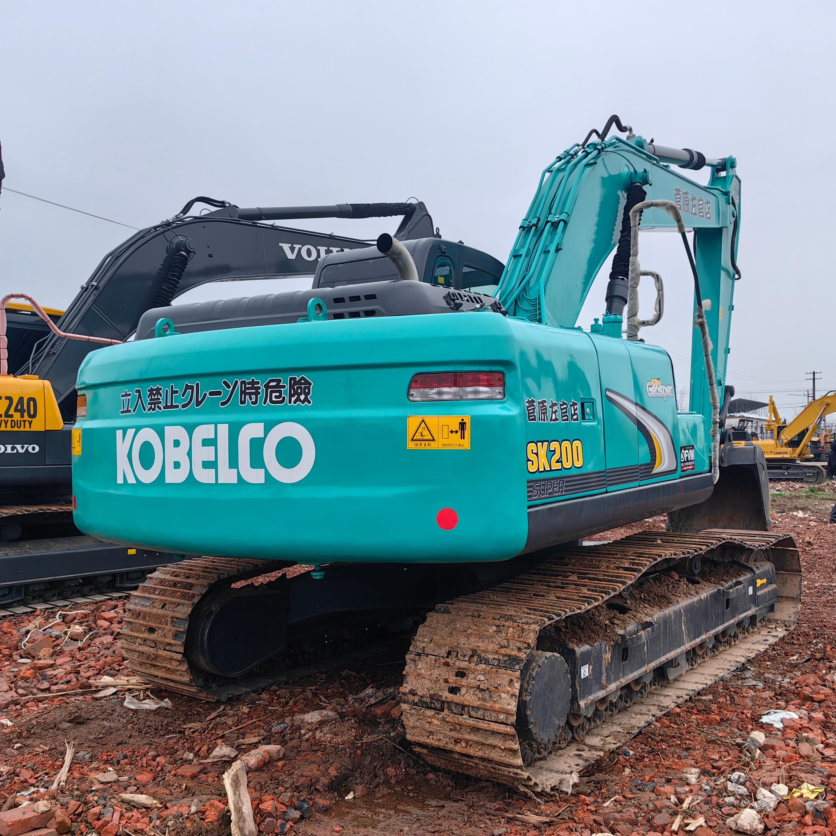 Original Brand Kobelco SK200 Used Excavators 20 Ton Medium Construction Machinery with Good Condition