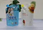 Colorful Printed Liquid Spout Pouch For Washing Laundry Detergent / Stand Up
